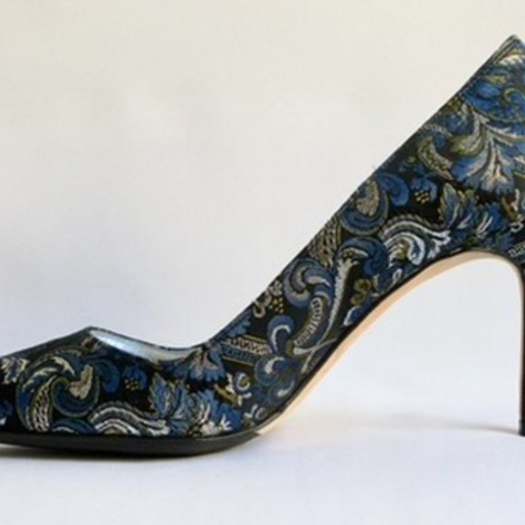 Manolo Blahnik BB 90 Printed Pump NWT Sole Protected - Picture 8 of 11